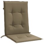 vidaXL Coussins de chaise à dossier bas lot de 6 taupe mélangé tissu