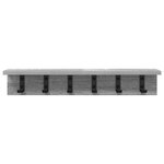 vidaXL Porte-manteau mural Sonoma gris 60 x 10.5 x 10.5 cm