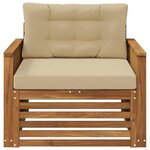 vidaXL Sofa de milieu extérieur Bois d'Acacia Massif Naturel