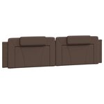 vidaXL Cadre de lit avec lumières LED marron 200x200 cm similicuir
