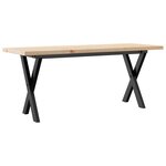 vidaXL Table basse cadre en X 110x40x45 5 cm bois de pin massif acier
