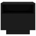 vidaXL Table de chevet avec lumières LED noir 40x39x37 cm