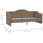 vidaXL Lit avec éclairage USB Taupe Tissu 90x200 cm