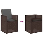 vidaXL Chaises de jardin salle à manger 2 Pièces Marron et anthracite PP