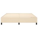vidaXL Cadre de lit Crème 180 x 200 cm Tissu