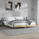 vidaXL Cadre de lit chêne sonoma 180x200 cm bois d'ingénierie