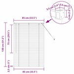 vidaXL Store de Fenêtre avec des rideaux Argent Aluminium