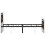 vidaXL Cadre de lit sans matelas chêne fumé 120x200 cm bois ingénierie