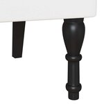 vidaXL Banc Chesterfield Blanc 119.5 x 64.5 x 75 cm Cuir synthétique