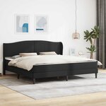 vidaXL Cadre de lit avec tête de lit Noir 180 x 200 cm Simili cuir