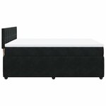 vidaXL Sommier à lattes de lit et matelas Noir 160x200 cm Velours