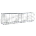 vidaXL Panier gabion avec couvercle 200x50x50 cm fer galvanisé