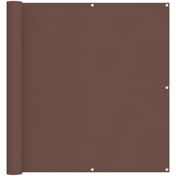 vidaXL Écran de balcon 120 x 200 cm Tissu Oxford Rectangulaire Marron