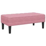 vidaXL Banc Rose 113x57x39 cm en Velours
