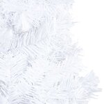 vidaXL Arbre de Noël artificiel pré-éclairé et boules blanc 210 cm PVC