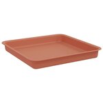 vidaXL Plateau carré à fleurs 6 Pièces Rouge brique 18 x 18 x 2 cm