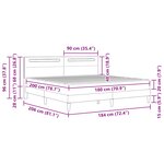 vidaXL Cadre de lit avec bandes LED Noir 180 x 200 cm Simili cuir