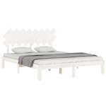 vidaXL Cadre de lit sans matelas blanc 160x200 cm bois de pin massif