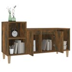 vidaXL Meuble TV Chêne fumé 100x35x55 cm Bois d'ingénierie