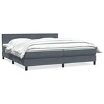 vidaXL Sommier à lattes de lit et matelas gris foncé 180x210cm velours