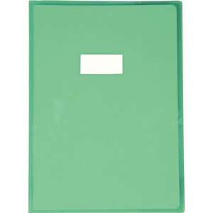 Protège-cahier cristalux sans rabats PVC 22/100ème 21 x 29 7 cm vert CALLIGRAPHE