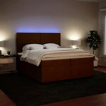 vidaXL Sommier à lattes de lit avec matelas Rose 200x200 cm Velours