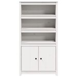 vidaXL Buffet haut Blanc 80x35x154 cm Bois massif de pin