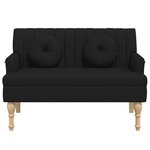 vidaXL Banc avec coussins noir 113x64 5x75 5 cm tissu