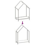 vidaXL Portant de bois chauffage anthracite 60x25x90 cm