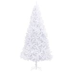 vidaXL Arbre de Noël artificiel pré-éclairé et boules 300 cm blanc