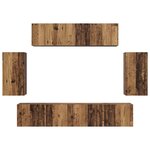 vidaXL Ensemble meuble TV 6 Pièces Bois ancien 80 x 30 x 30 cm