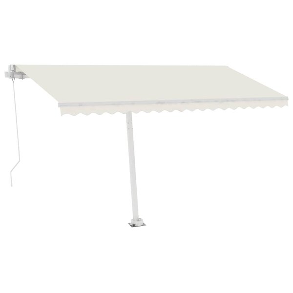 vidaXL Auvent manuel rétractable sur pied 400x300 cm Crème