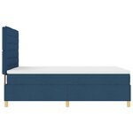vidaXL Lit à ressorts avec matelas Bleu 160 x 200 cm tissu
