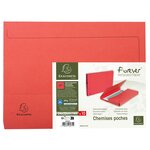Paquet De 10 Chemises Poche Coloris Vifs Forever - 24x32cm - Rouge - X 10 - Exacompta