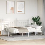 Lit daybed vidaXL avec tiroir blanc 80x200 cm en acier
