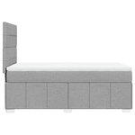 vidaXL Sommier à lattes de lit et matelas Gris clair 90x190 cm Tissu