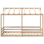 vidaXL Lit pour enfants avec toit blanc 80x200 cm bois massif de pin