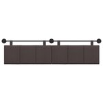 vidaXL Tête de lit suspendue Marron foncé Tissu