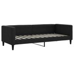 vidaXL Lit de jour avec gigogne et tiroirs noir 80x200 cm tissu