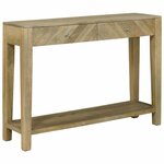 vidaXL Table console avec tiroir Gris naturel 110 x 30 x 80 cm