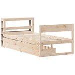 vidaXL Cadre de lit sans matelas 75x190 cm bois de pin massif