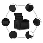 vidaXL Fauteuil inclinable électrique Noir Similicuir