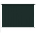 vidaXL Store roulant d'extérieur 200x140 cm Vert foncé PEHD