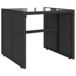 vidaXL Salon de jardin 4 Pièces avec coussins noir résine tressée