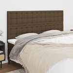 vidaXL Têtes de lit 4 Pièces Marron foncé 100x5x78/88 cm Tissu