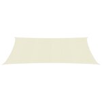 vidaXL Voile d'ombrage 160 g/m² Crème 6x8 m PEHD
