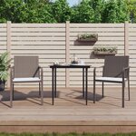 vidaXL Ensemble à manger de jardin 3 Pièces coussins résine tressée acier