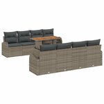vidaXL Ensemble de canapé de jardin 7 Pièces Gris 100 x 55 x 73 cm