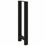 vidaXL Pieds de table de bar Noir 2 pièces 50 x (100-101) cm Acier