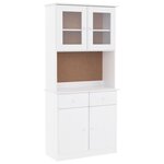 vidaXL Buffet ALTA blanc 77x35x165 cm bois massif de pin